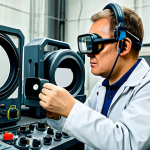 소음진동 자격증과 관련된 최신 법령 개정 - **

A professional industrial safety inspector, fully clothed in work attire with safety glasses and...