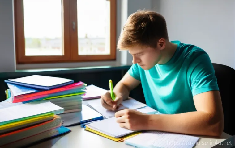 소음진동기사 고득점 비법 - **Prompt: "A skilled male acoustical engineer, mid-30s, wearing a clean, professional lab coat over ...