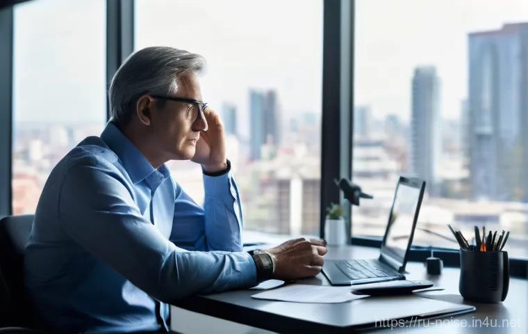 소음진동 진동 분석 기초 - **Prompt 1: The Subtle Strain of Urban Environment and Early Detection**
A slightly aged, Caucas...